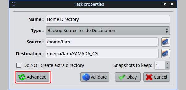 10. [Advanced]ボタンを押す