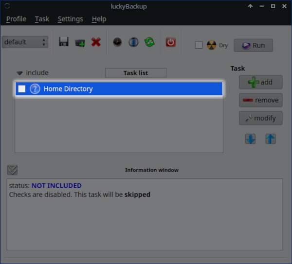15. タスクの一覧に "Home Directory" が追加される 15. タスクの一覧に "Home Directory" が追加される
