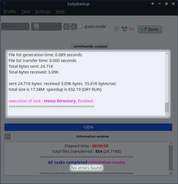 18. 予行演習の結果が表示される 18. 予行演習の結果が表示される