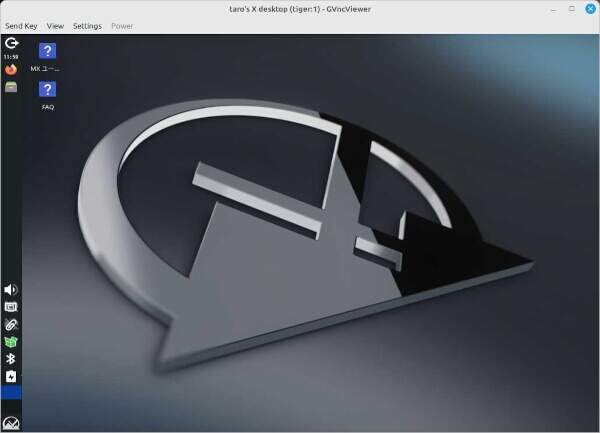 2. 接続先のデスクトップが表示される