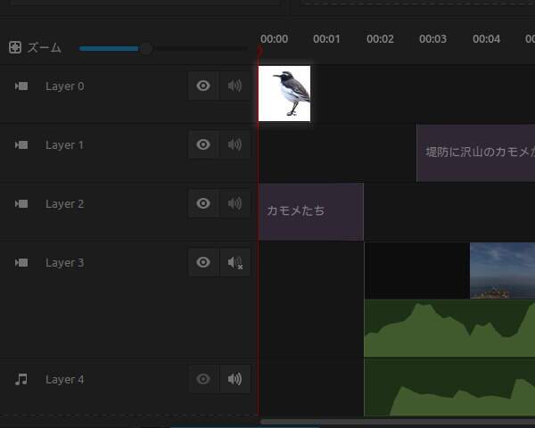 8. 画像クリップが Layer 0 に追加される