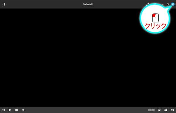 3. [X]ボタンを押して動画閲覧ソフトウェアを終了する