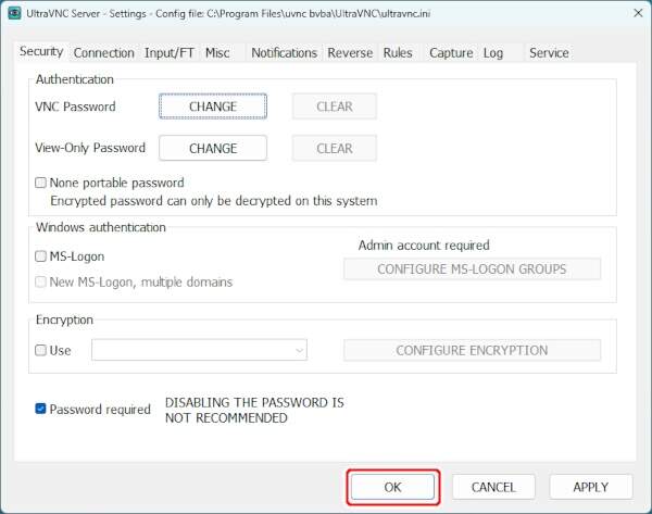 4. [OK]ボタンを押して画面を閉じる