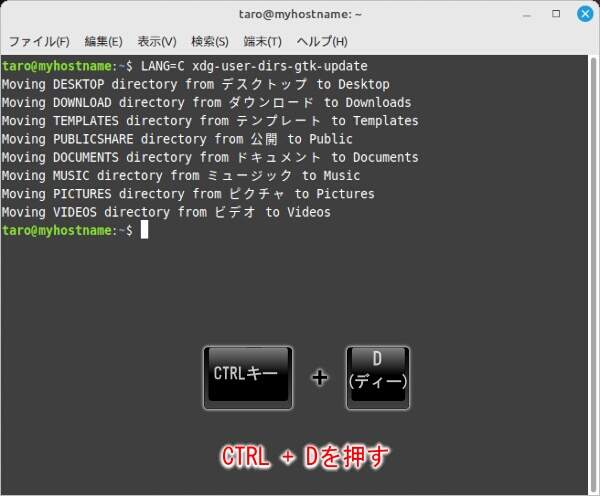 27. キーボードのCTRL + Dを押す